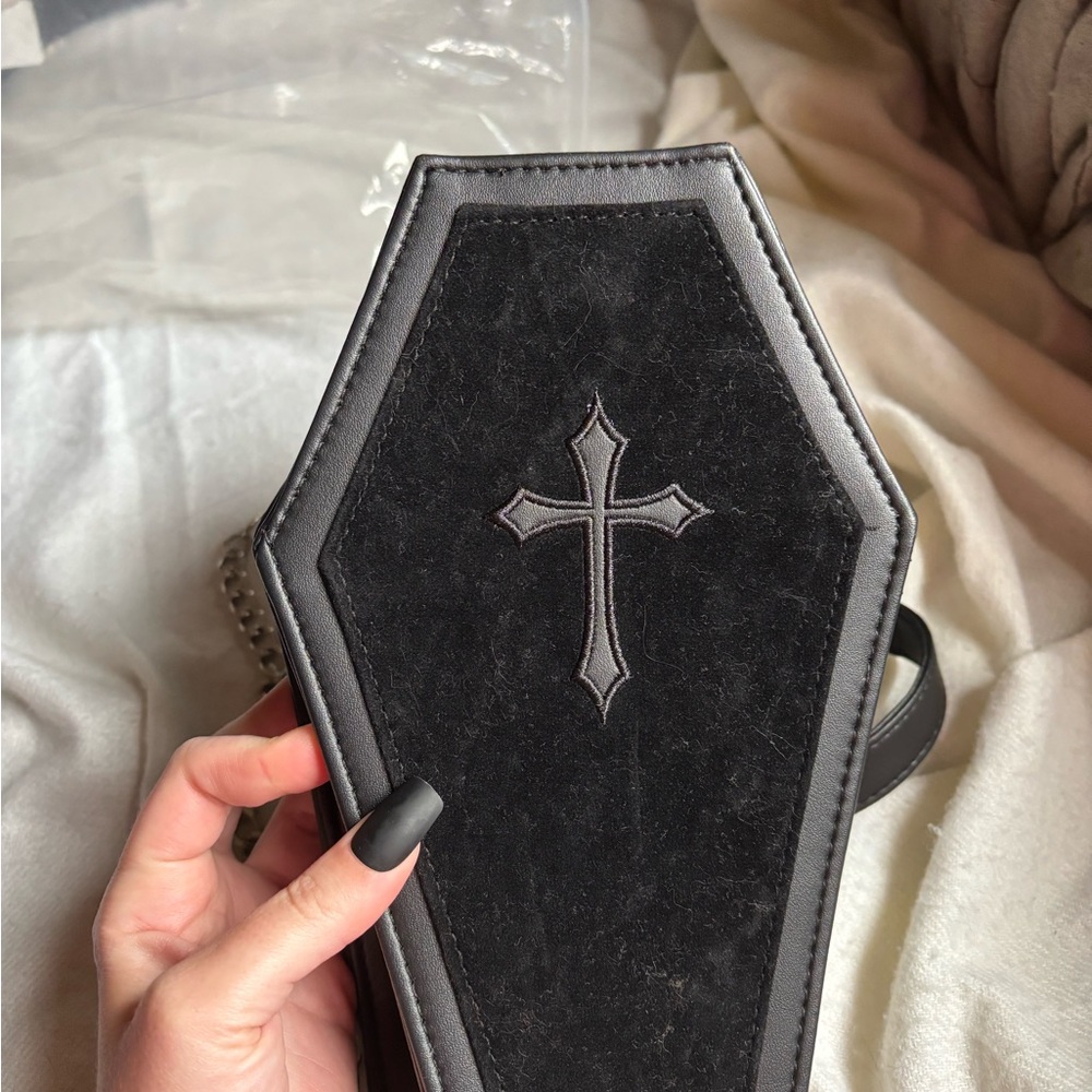 Black Coffin Crossbody Bag